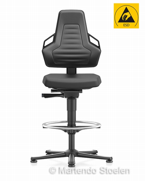 Werkplaatsstoel Bimos ESD Nexxit 3 met glijders