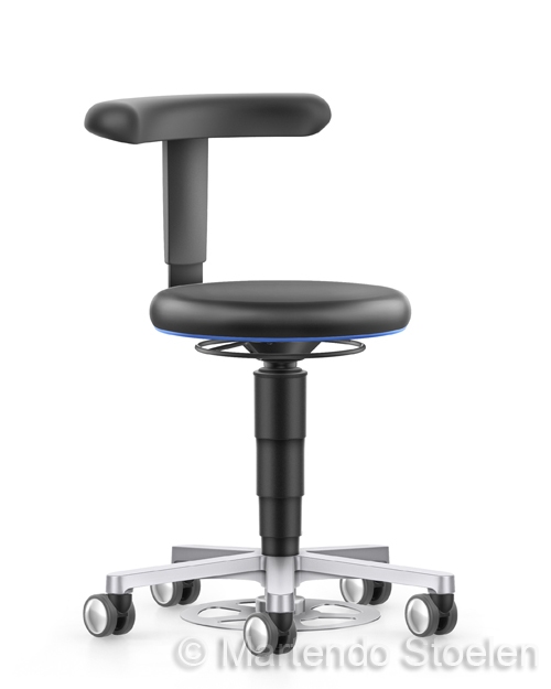 Bimos Lab Kruk 4 met voetbediening en wielen