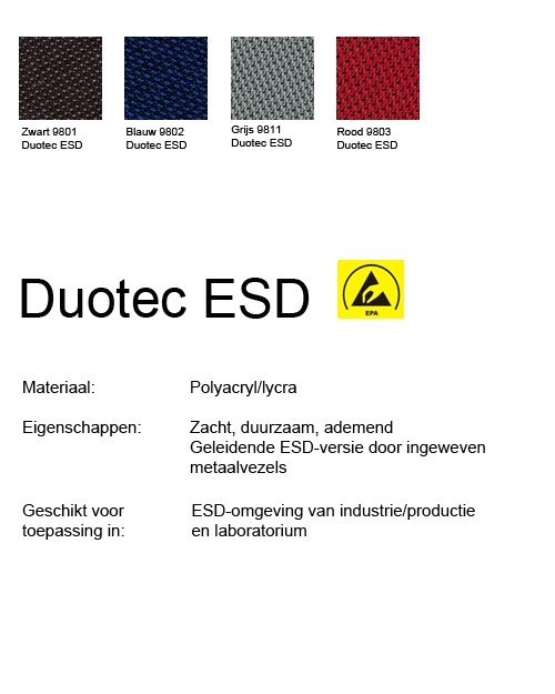 Bimos Sintec Kussenset Textiel Duotec ESD blauw
