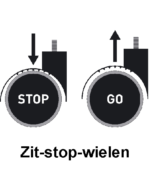 Kassastoel Bimos Neon 2 synchroontechniek met wielen