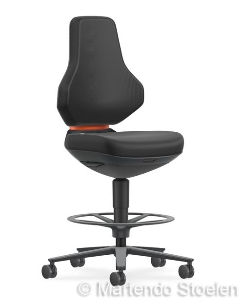 Werkplaatsstoel Bimos Texon 4 met zit-stop-wielen