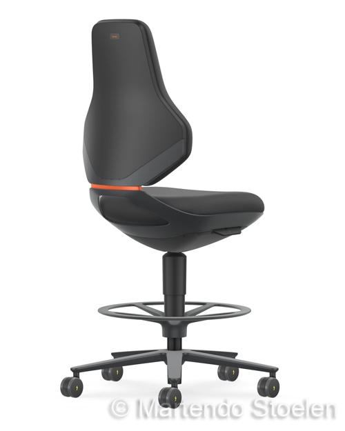 Werkplaatsstoel Bimos Texon 4 met zit-stop-wielen